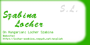 szabina locher business card